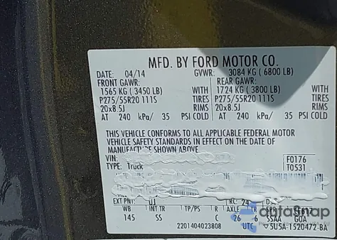 2012 Ford F-150 Xlt z USA, uszkodzony, nr VIN 1FTFW1CT1CFA40920